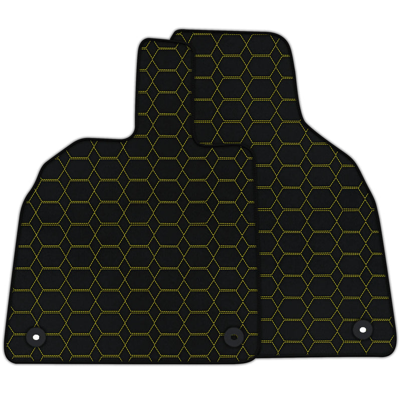 Customizable Leather Floor Mats with Hexagon Hex Pattern for Lamborghini Aventador (2012-2022)