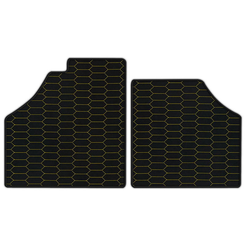 Alfombrillas de cuero personalizables con patrón Raptor Hex para Ferrari Enzo (2002-2004)