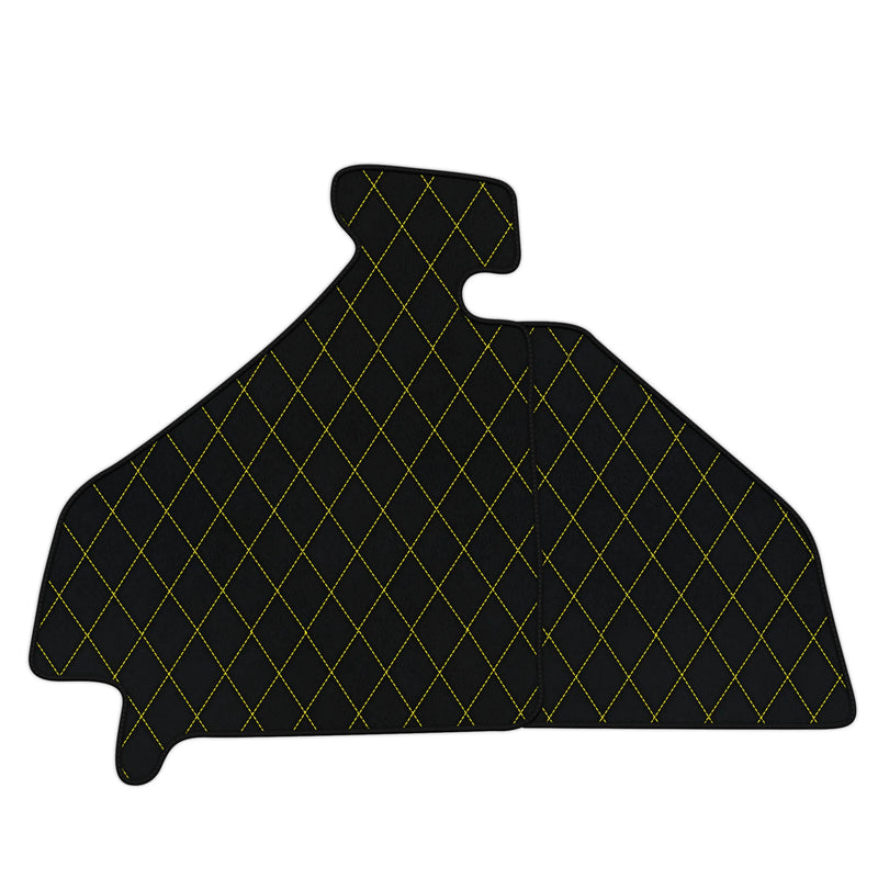 Tapis de sol en cuir personnalisables avec motif losange