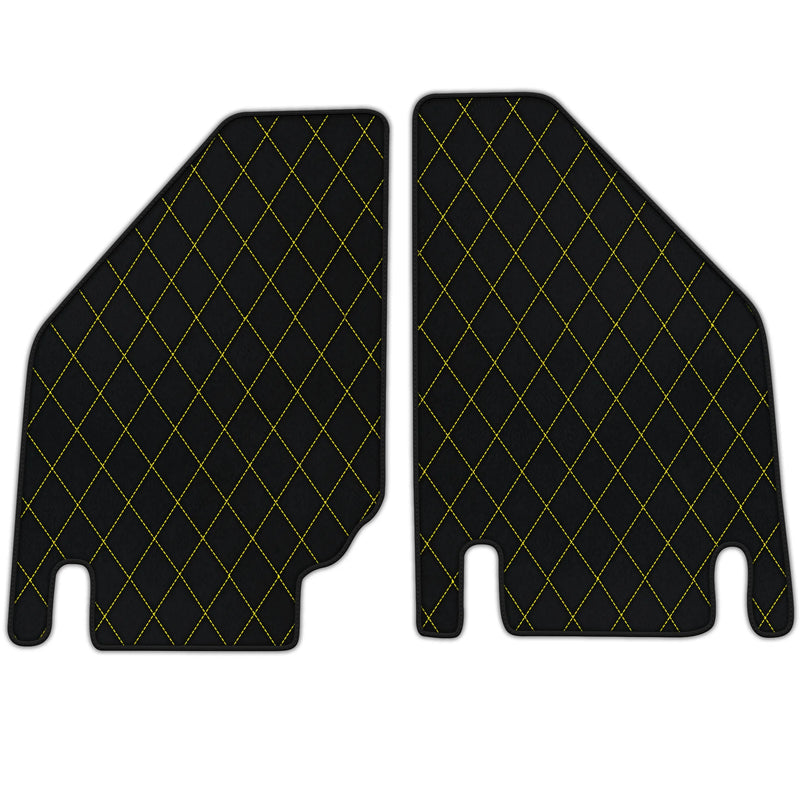 Customizable Leather Floor Mats with Single Diamond Pattern for Lamborghini Countach (1974–1990)