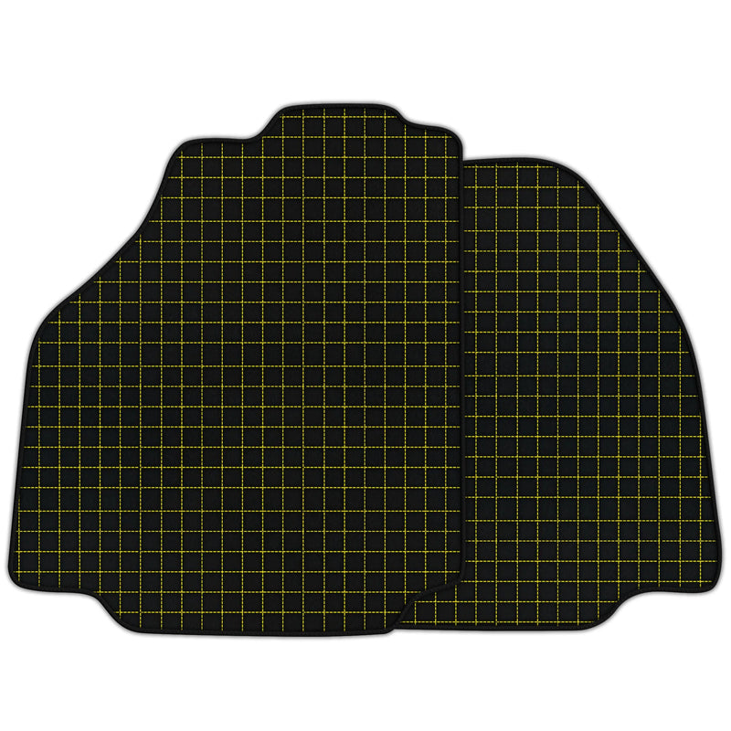 Tapis de sol en Cuir Personnalisables avec Motif Carré pour Ferrari F8 Spider (2019-2023)