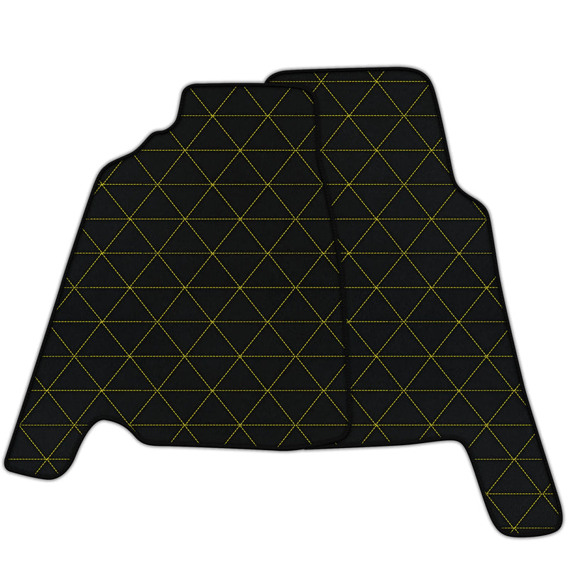 Tapis de sol en cuir Sur mesure avec motif triangle pour