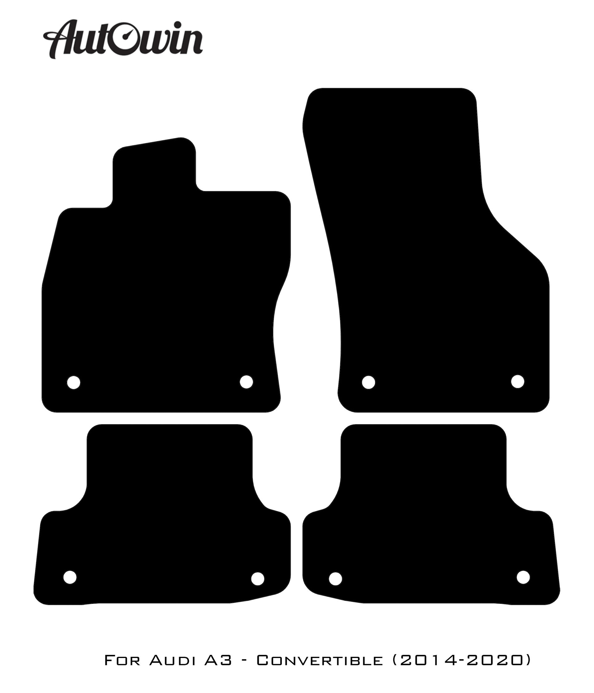 Floor Mats for Audi A3 - Convertible (2014-2020) ER56 Design - AutoWin