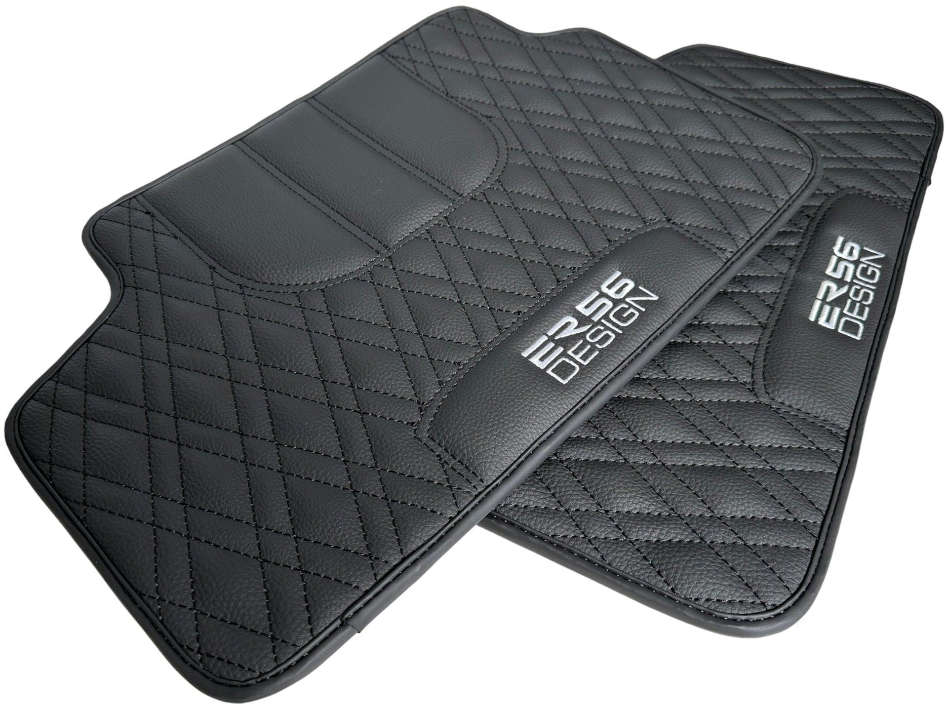 Floor Mats For BMW M3 G81 Touring (2022-2026) Black Leather Er56 Design - AutoWin