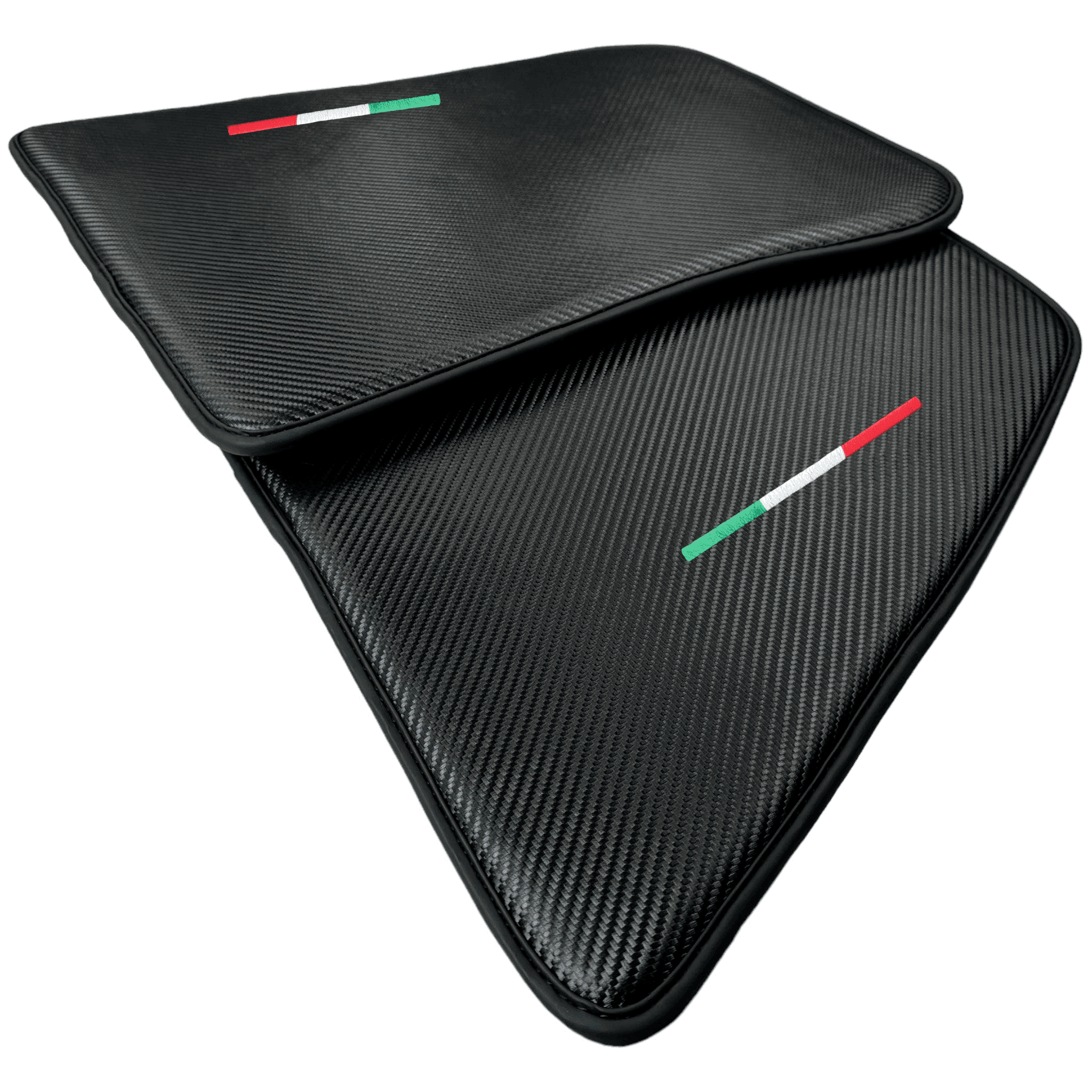 Floor Mats for Ferrari 296 GTS (2022-2024) Made From Carbon Fiber Leather - AutoWin