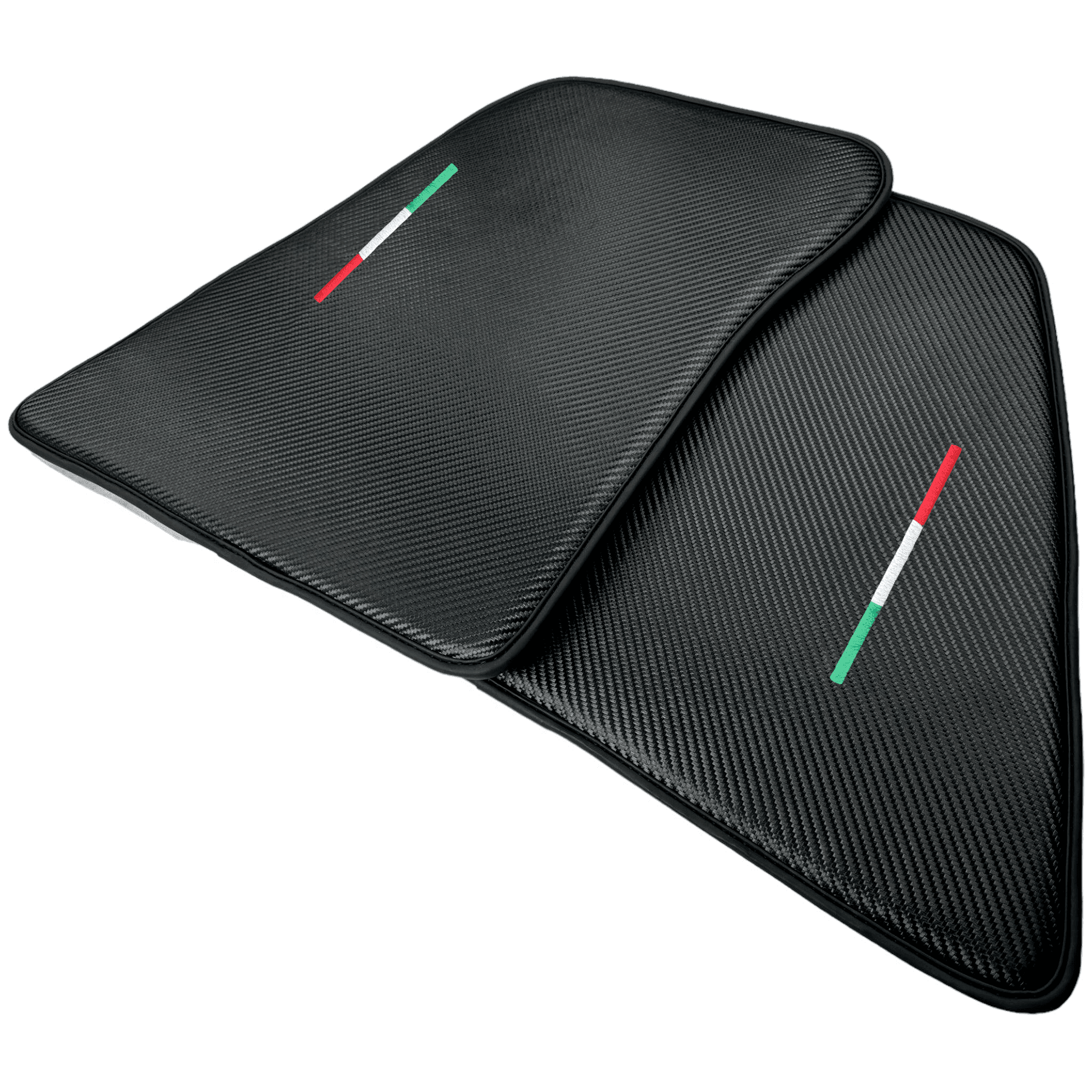 Floor Mats for Ferrari 296 GTS (2022-2024) Made From Carbon Fiber Leather - AutoWin