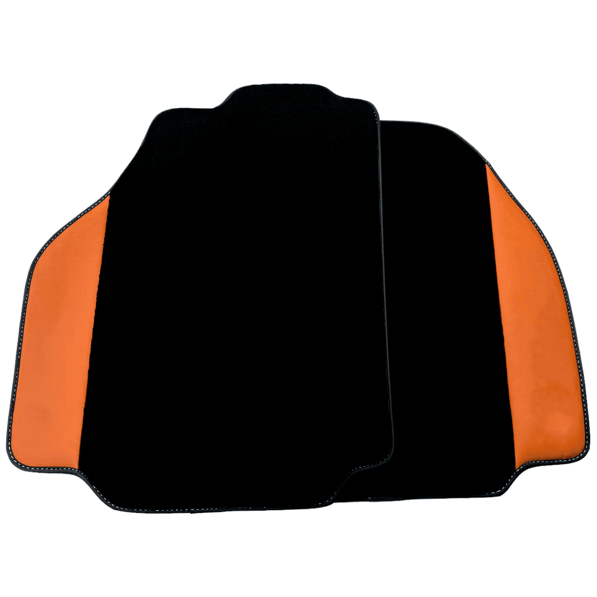 Black Floor Mats for Ferrari 488 Pista Spider (2019-2021) with Cuoio Nappa Leather