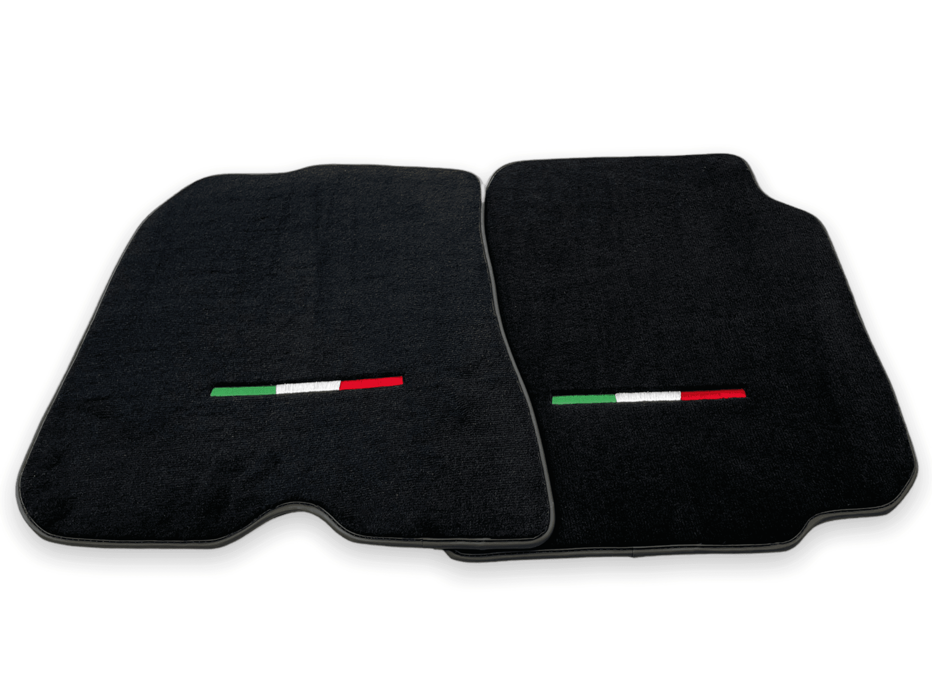 Floor Mats For Ferrari F12 Berlinetta Black Tailored Carpets With Italian Emblem - AutoWin