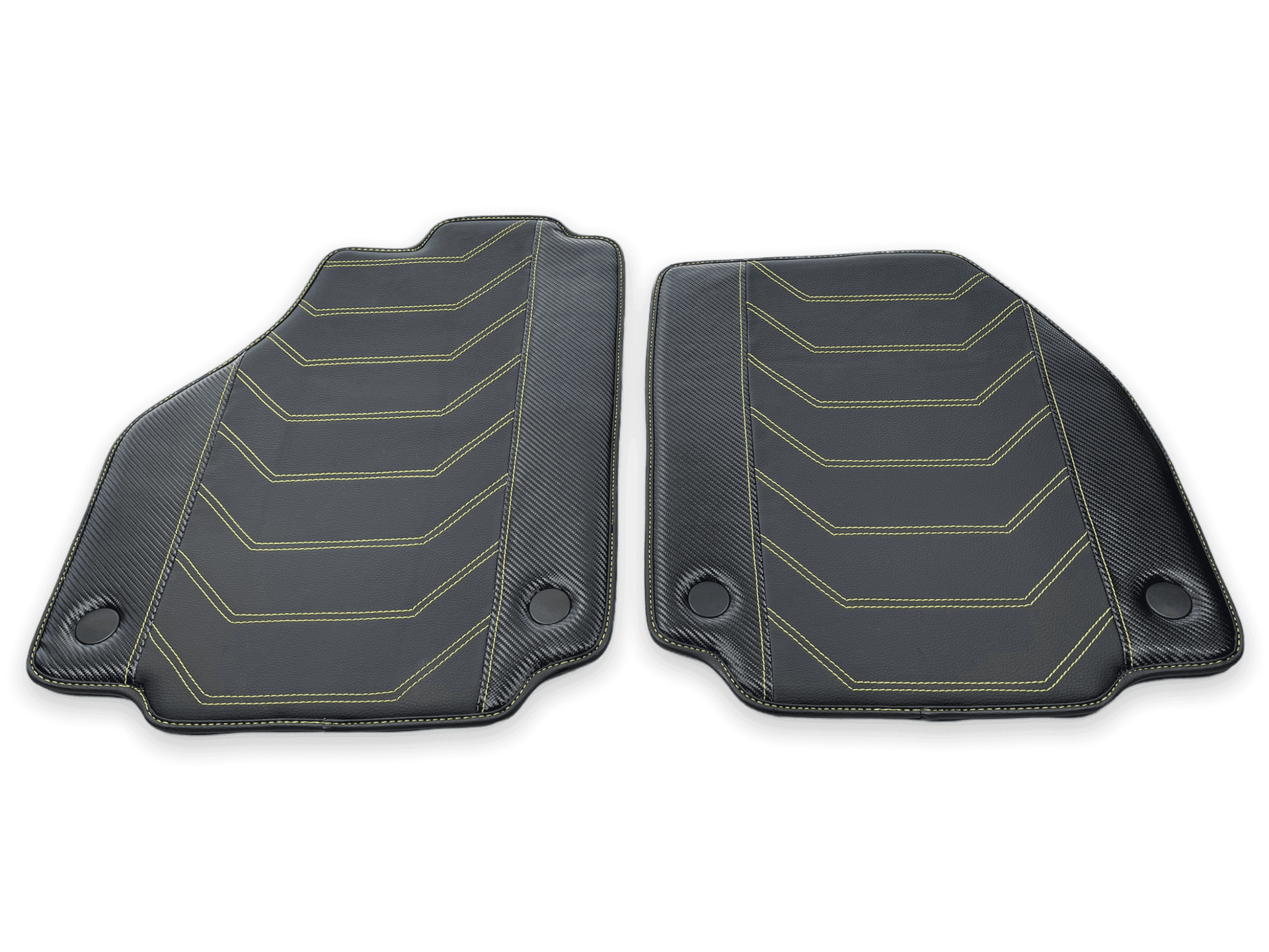 Floor Mats For Ferrari F8 Spider 2019-2022 Yellow Sewing - AutoWin