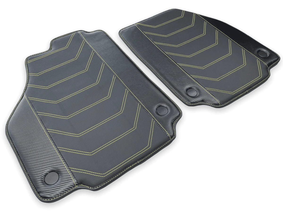 Floor Mats For Ferrari F8 Tributo (2019-2023) Yellow Sewing