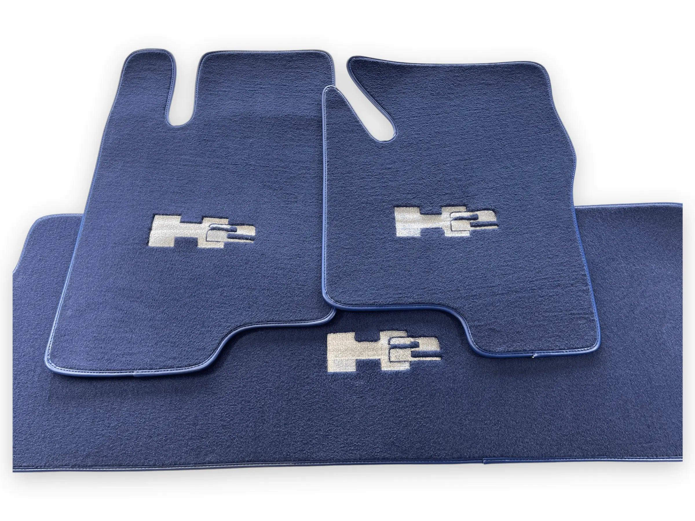 Floor Mats For Hummer H2 2003-2009 Tailored Dark Blue Color Carpets - AutoWin