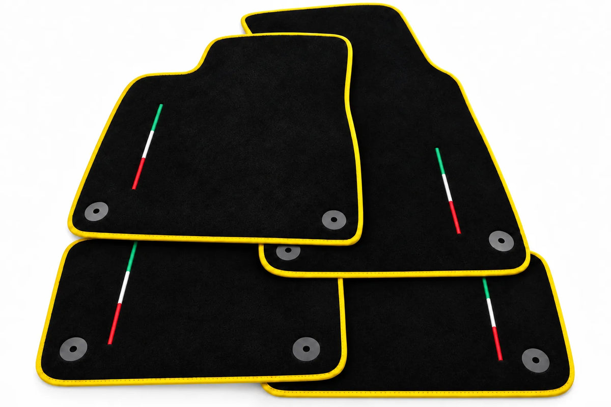 Floor Mats For Lamborghini Urus Black Tailored - Choose Your Trim Color Yellow trim