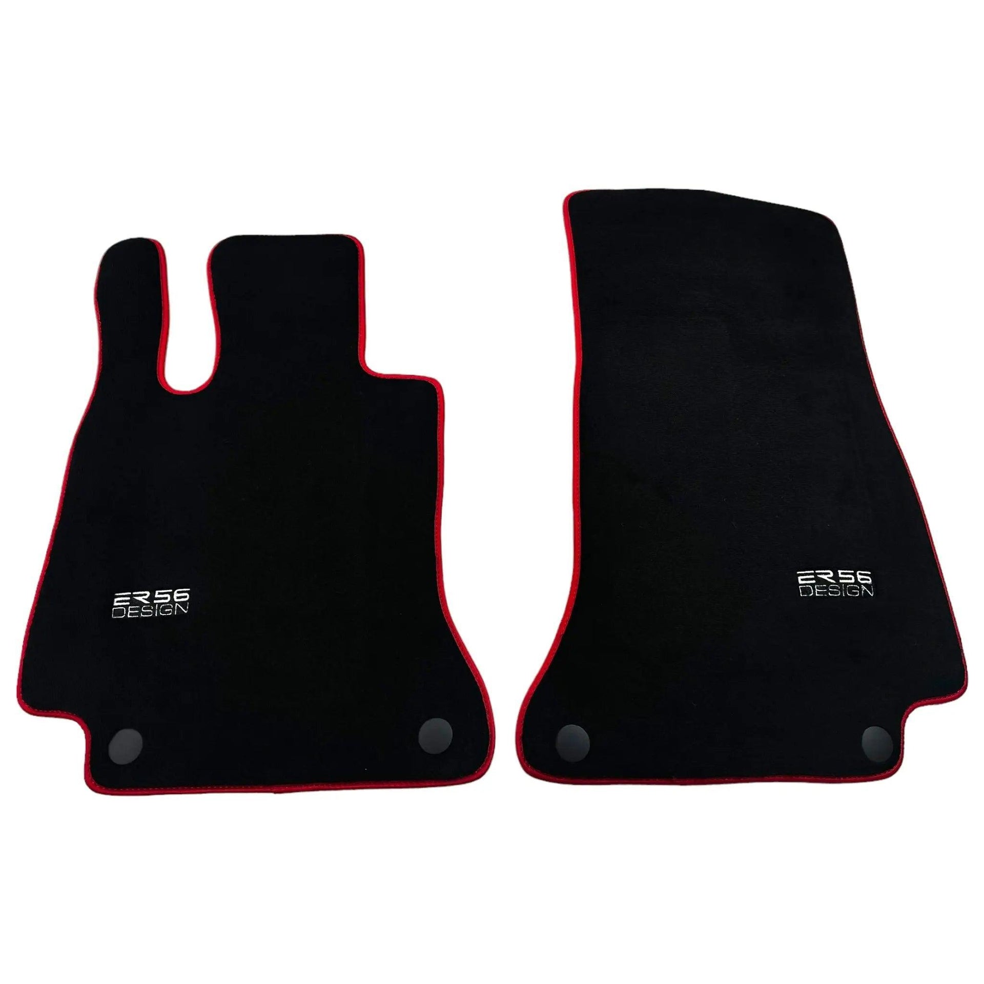 Floor Mats For Mercedes-Benz C Class W205 2014-2021 ER56 Design with Red Trim - AutoWin
