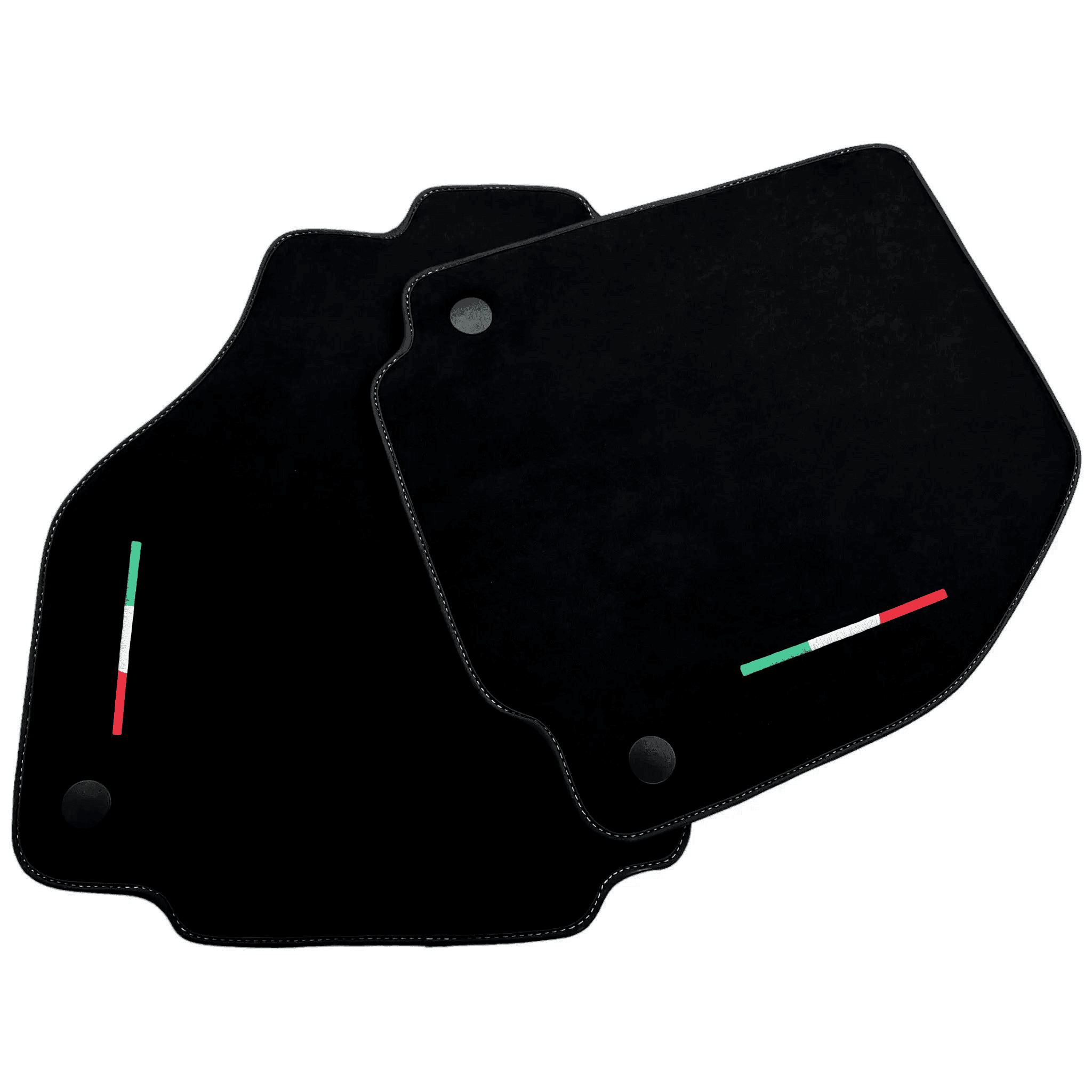 Alcantara Black Floor Mats For Ferrari 488 Pista Spider (2019-2021) Italian Edition - AutoWin