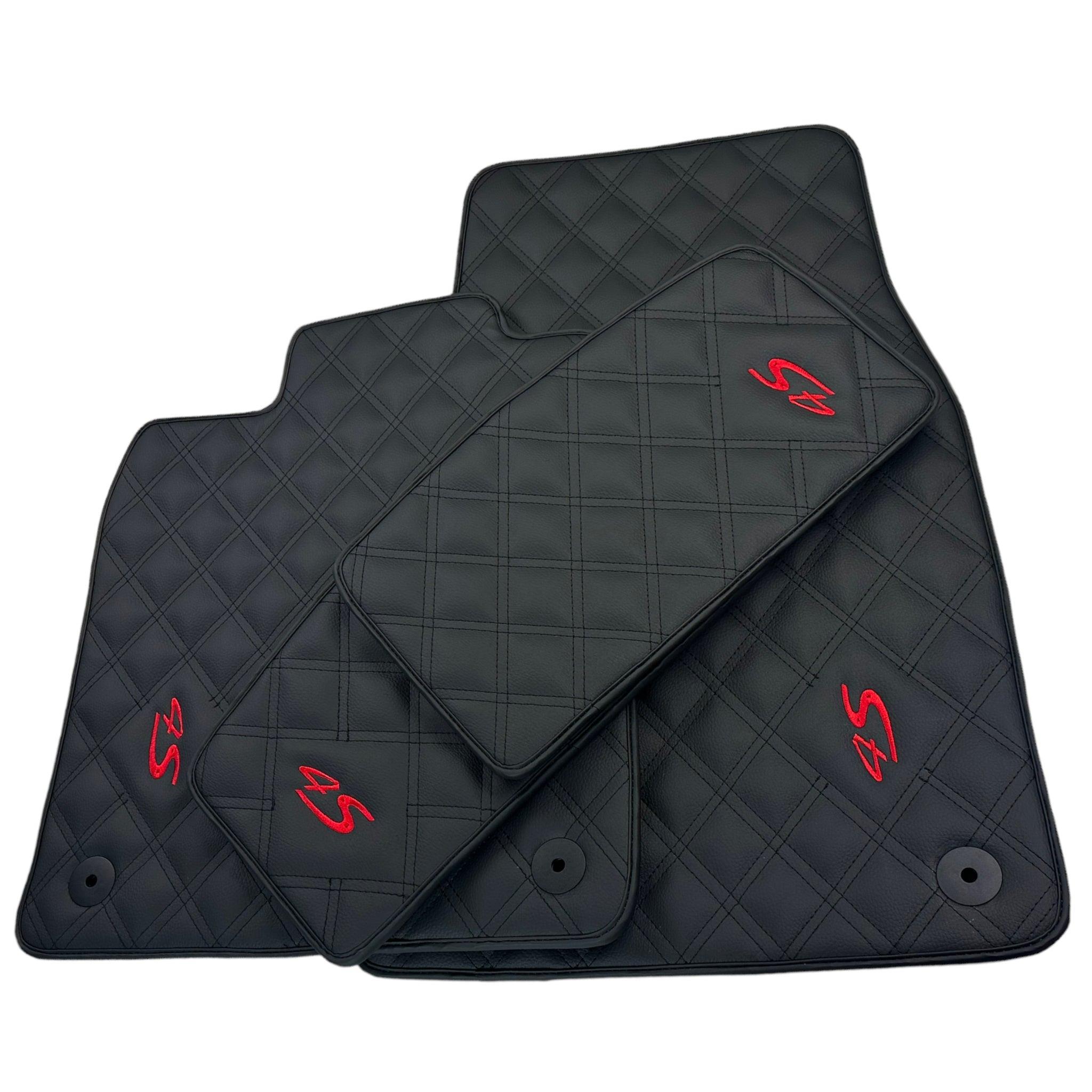 Leather Floor Mats For Porsche Taycan 4S (2019-2023) - AutoWin