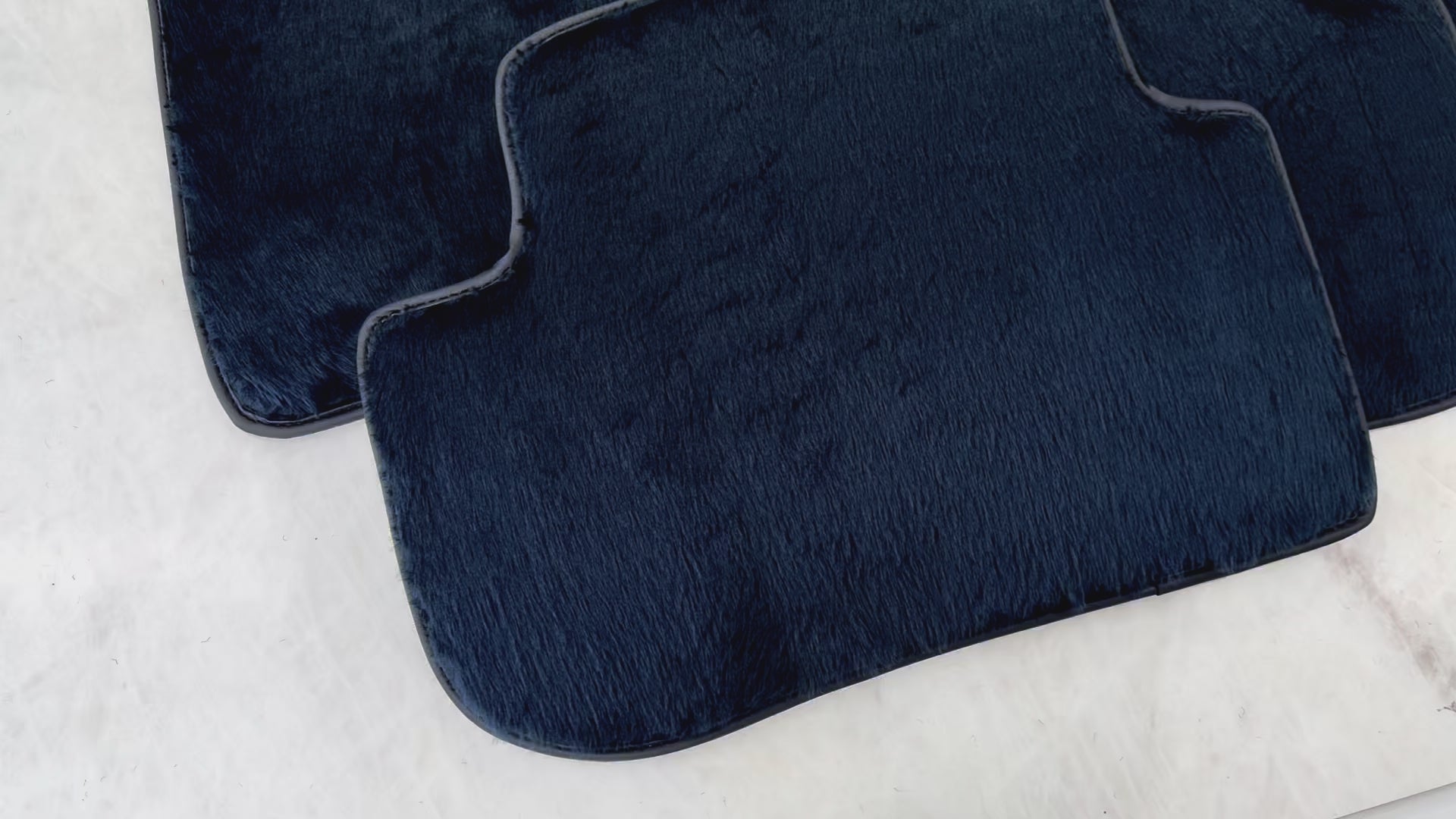 Dark Blue Sheepskin Floor Mats for Rolls-Royce Ghost Series I (2010–2020) - AutoWin