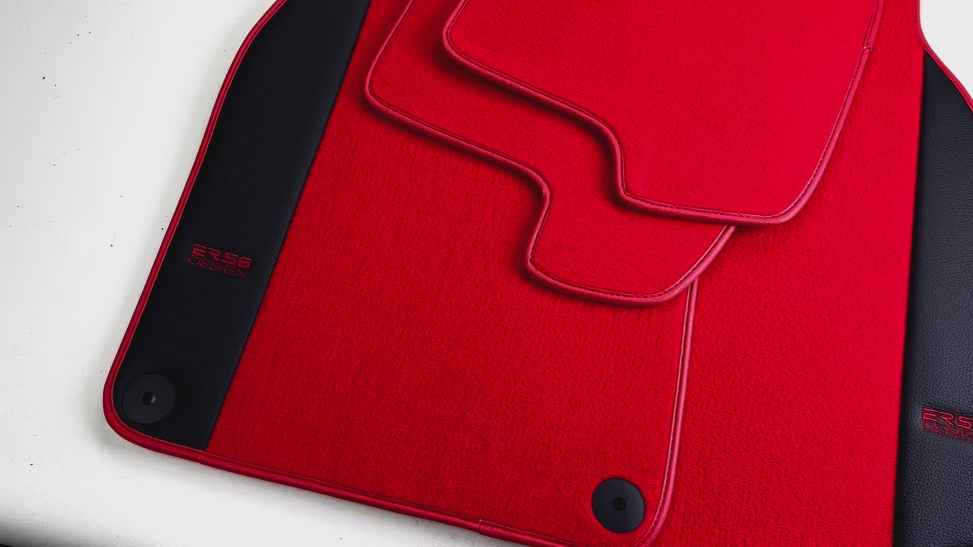 Alfombrillas rojas para Porsche 996 (1998-2004) con cuero - AutoWin