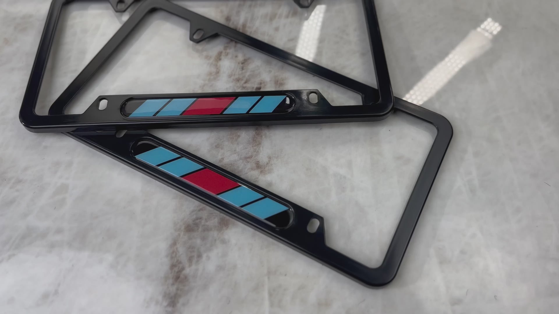 Soporte de Placa de Matrícula Estándar USA Azul - AutoWin