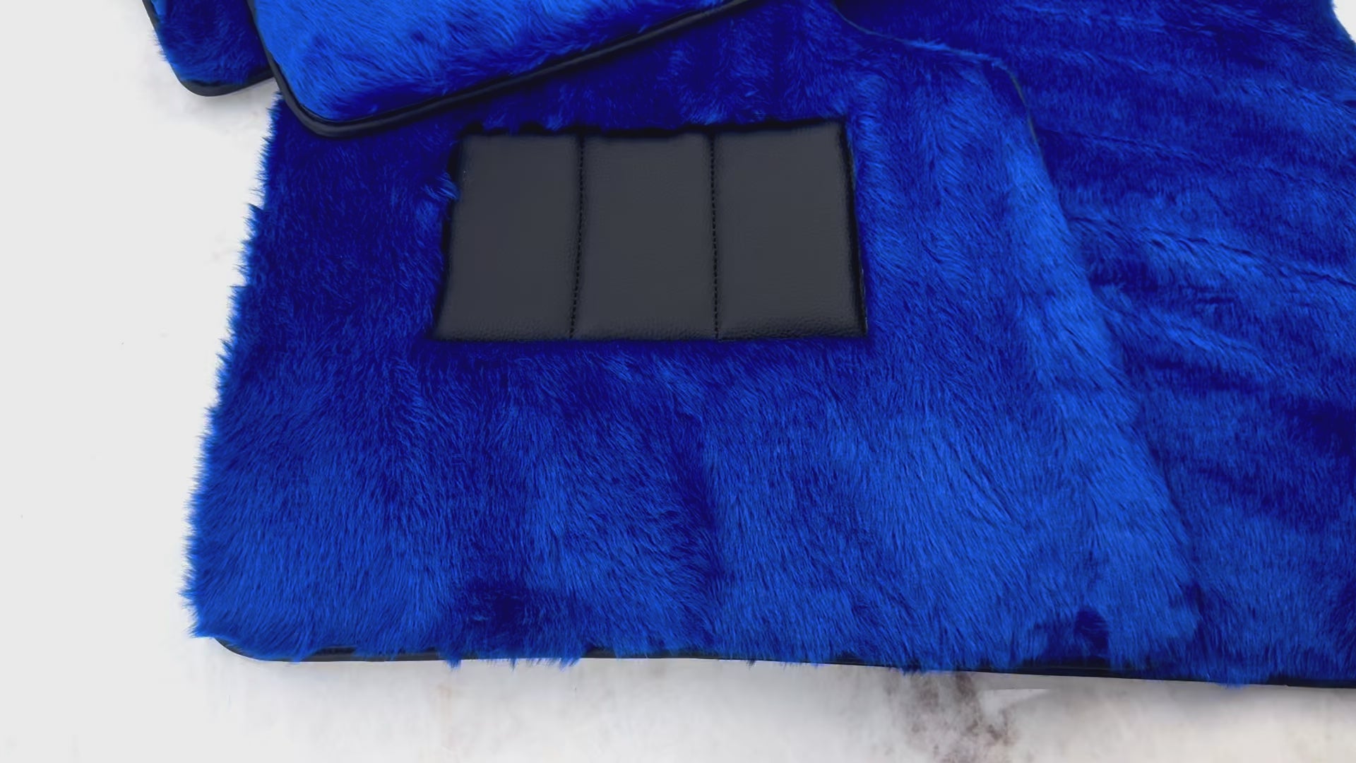 Blue Sheepskin Floor Mats for Rolls-Royce Ghost Series I (2010-2020) - AutoWin