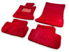 Red Sheepskin Floor Mats For Bentley Bentayga Er56 Design Brand - AutoWin