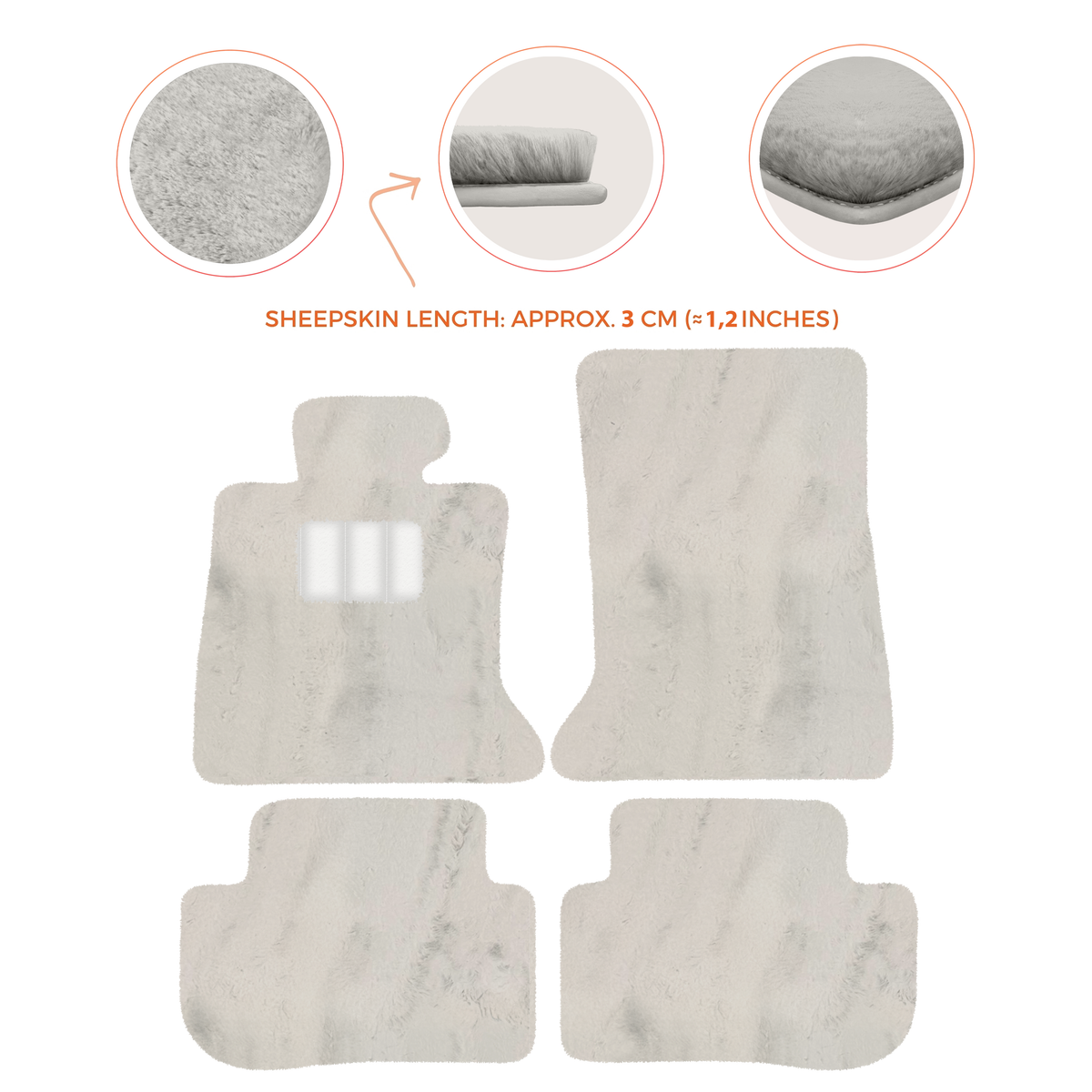 Premium Sheepskin Floor Mats for Rolls-Royce RR2 Dawn (2015-2023)