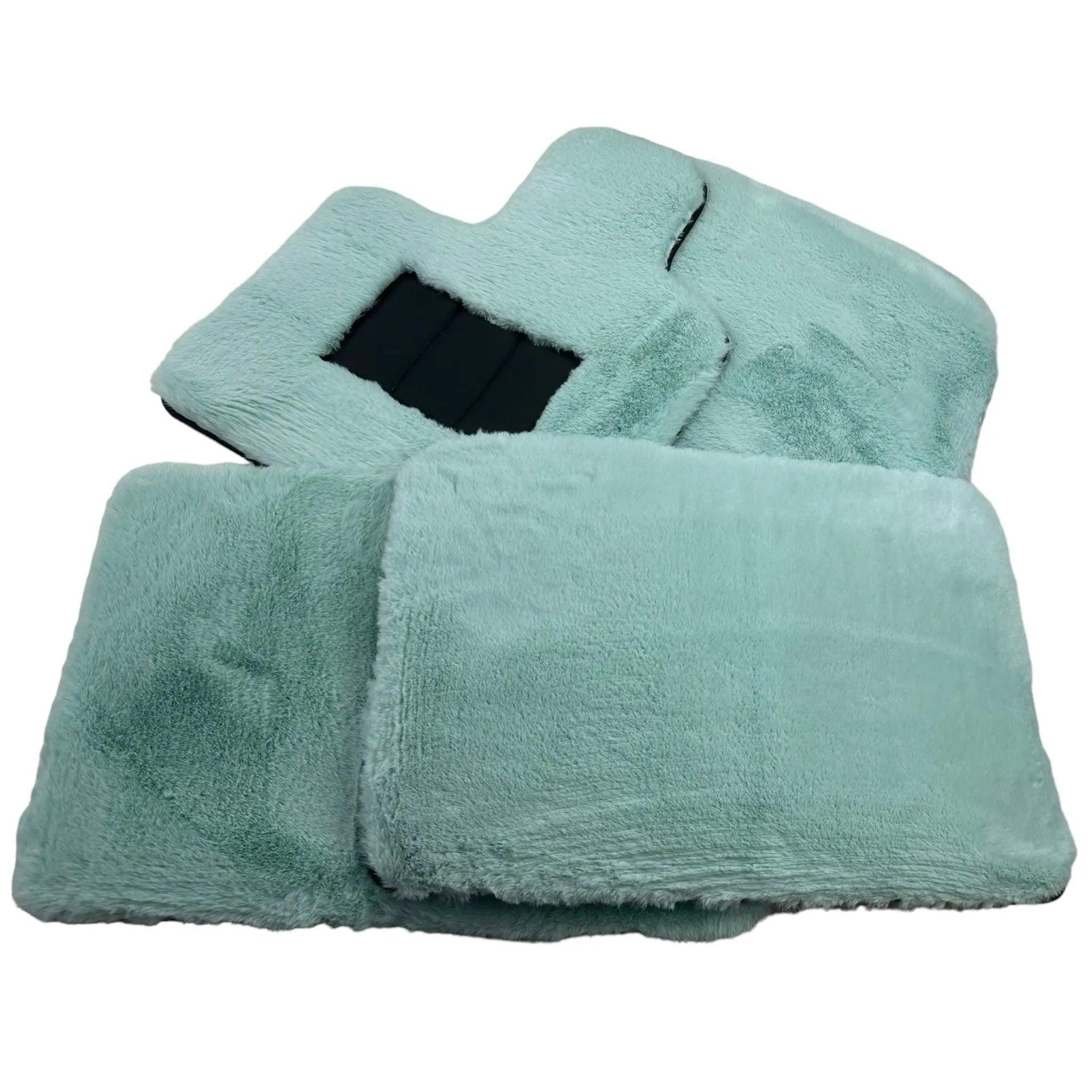 Tiffany Blue Sheepskin Floor Mats For Rolls Royce Cullinan Rr31 2018-2023 Er56 Design Brand - AutoWin