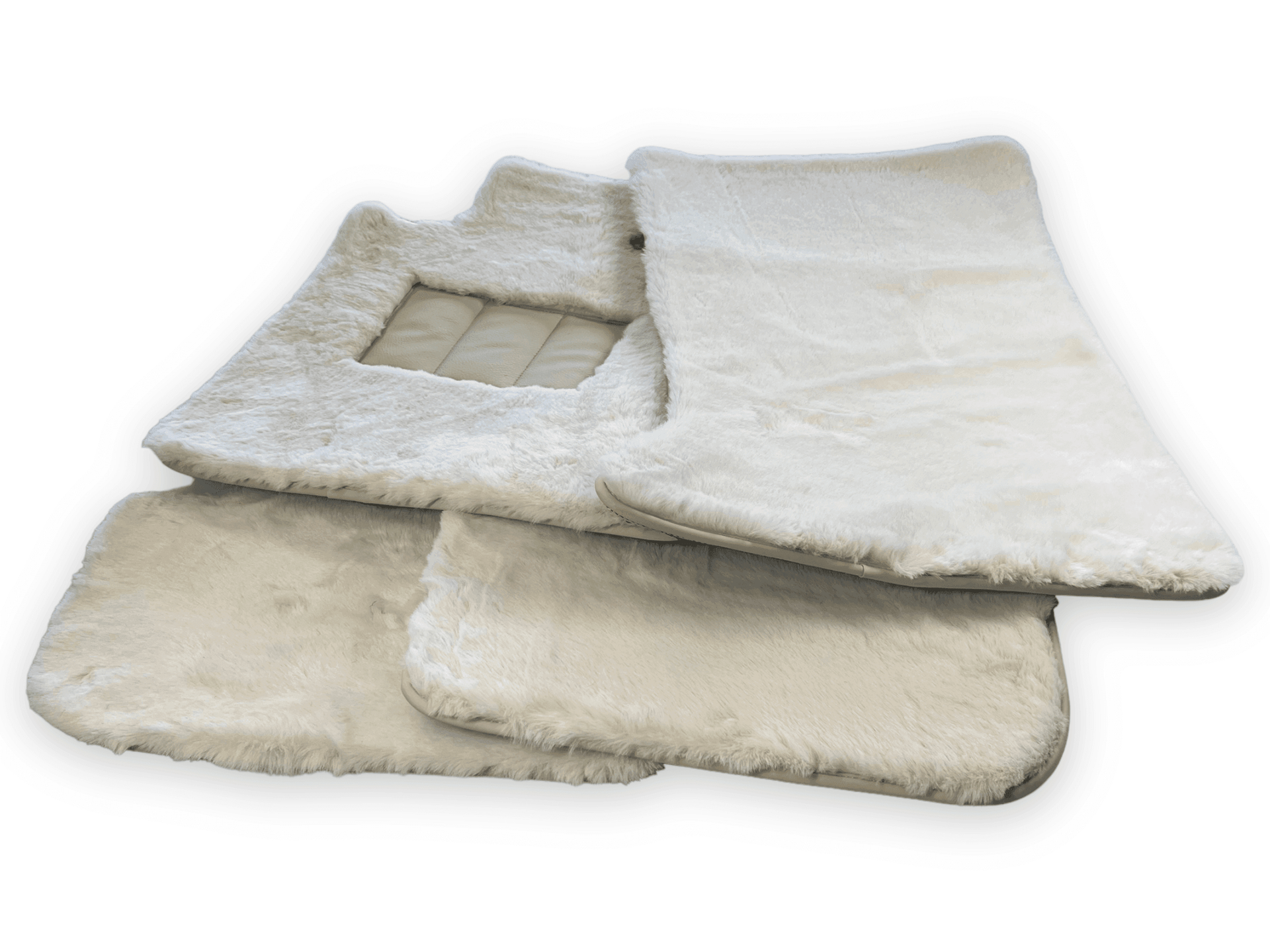 White Sheepskin Mats for Rolls Royce Spectre (2023-2024)