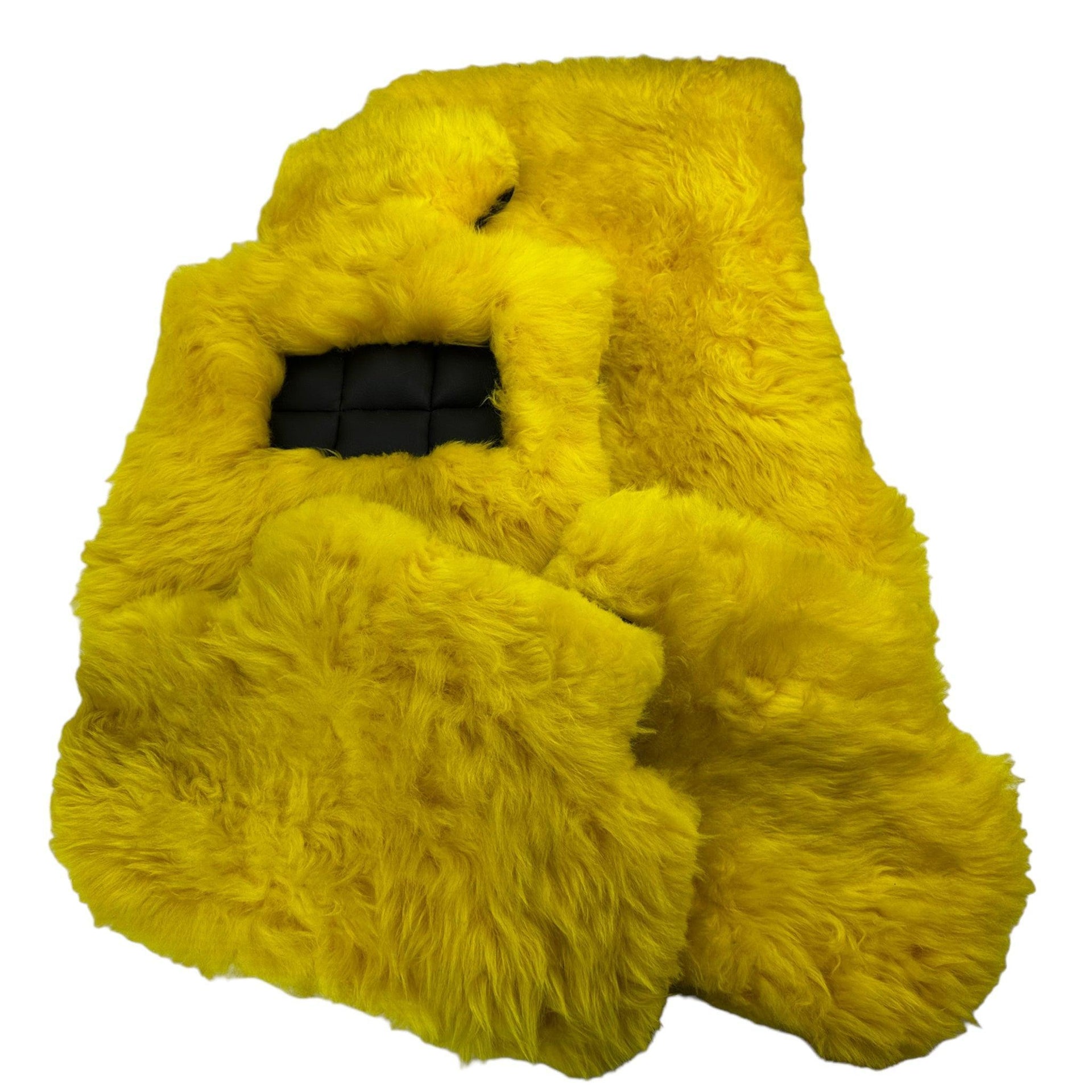 Yellow Sheepskin Floor Mats for Rolls Royce Dawn (2016-2023) ER56 Design Brand - AutoWin