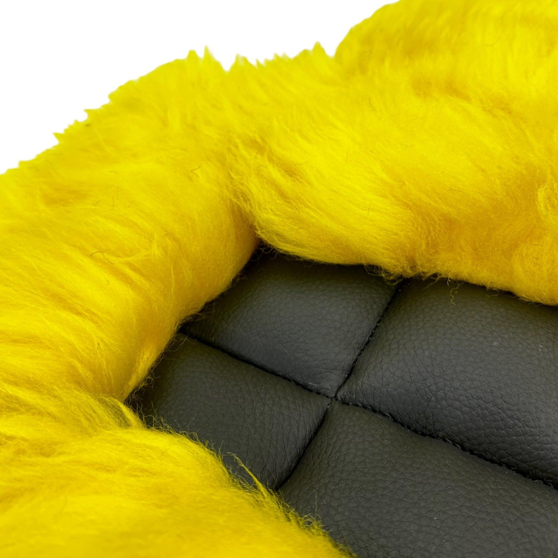 Yellow Sheepskin Floor Mats for Rolls Royce Wraith (2013–2023) ER56 Design Brand - AutoWin
