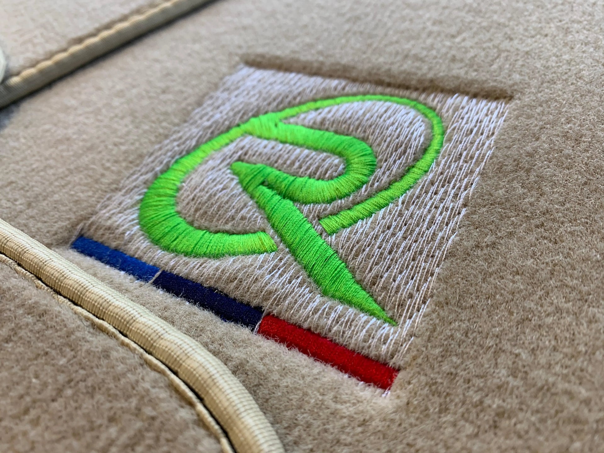 Beige Floor Mats For BMW 2 Series F45 Brand Tailored Set Perfect Fit Green Collection - AutoWin