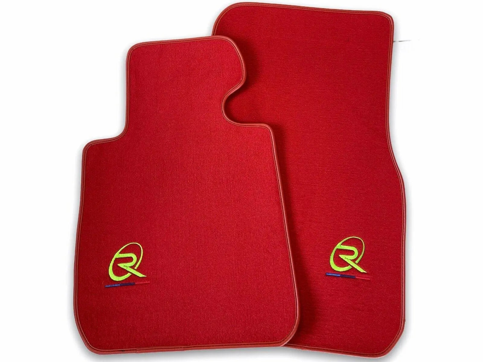 Red Floor Mats For BMW 8 Series G14 ROVBUT Brand Tailored Set Perfect Fit Green SNIP Collection - AutoWin