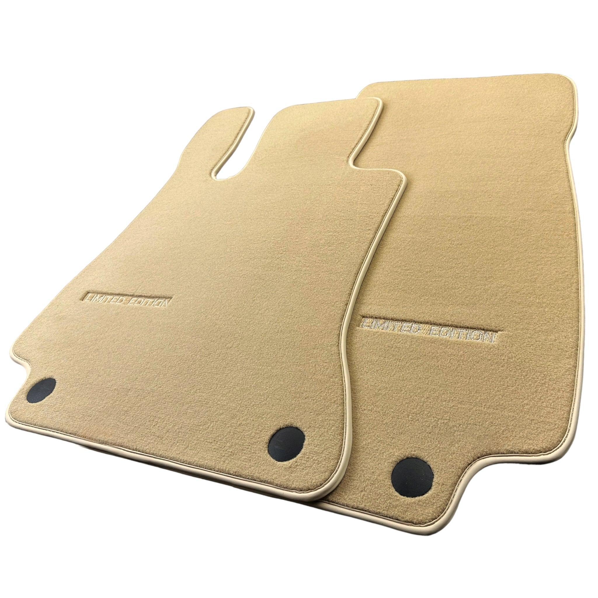 Beige Floor Mats For Mercedes Benz C-Class S205 Wagon Facelift (2018-2023) Hybrid | Limited Edition - AutoWin