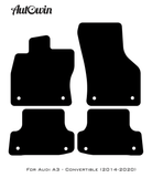 Black Floor Mats for Audi A3 - Convertible (2014-2020) | No Steps - AutoWin