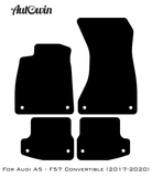 Black Floor Mats for Audi A5 - F57 Convertible (2017-2020) | No Steps - AutoWin