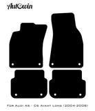 Black Floor Mats for Audi A6 - C6 Avant Long (2004-2008) | No Steps - AutoWin