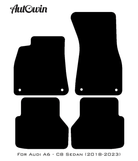 Black Floor Mats for Audi A6 - C8 Sedan (2018-2023) | No Steps - AutoWin