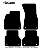 Black Floor Mats for Audi A6 - C8 Sedan (2018-2023) | No Steps - AutoWin