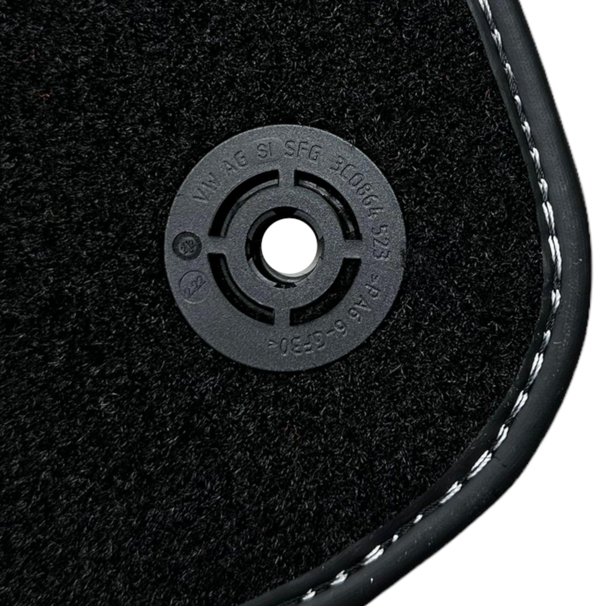 Black Floor Mats For Bentley Mulsanne (2010-2020) with Leather - AutoWin