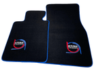 Black Floor Mats For BMW iX1 - U11 SUV ER56 Design Limited Edition Blue Trim - AutoWin