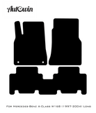 Black Floor Mats For Mercedes Benz A-Class W168 (1997-2004) | AutoWin Edition - AutoWin
