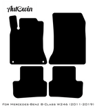 Black Floor Mats For Mercedes Benz B-Class W246 (2011-2019) | AutoWin Edition - AutoWin