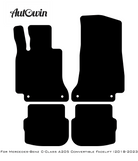 Black Floor Mats For Mercedes Benz C-Class A205 Convertible Facelift (2018-2023) | AutoWin Edition - AutoWin