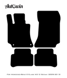 Black Floor Mats For Mercedes Benz E-Class W212 Sedan (2009-2013) | AutoWin Edition - AutoWin