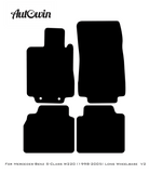 Black Floor Mats For Mercedes Benz S-Class W220 (1998-2005) Long Wheelbase | AutoWin Edition - AutoWin
