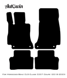 Black Luxury Floor Mats For Mercedes Benz CLS-Class C257 Coupe (2018-2023) | ER56 Design - AutoWin