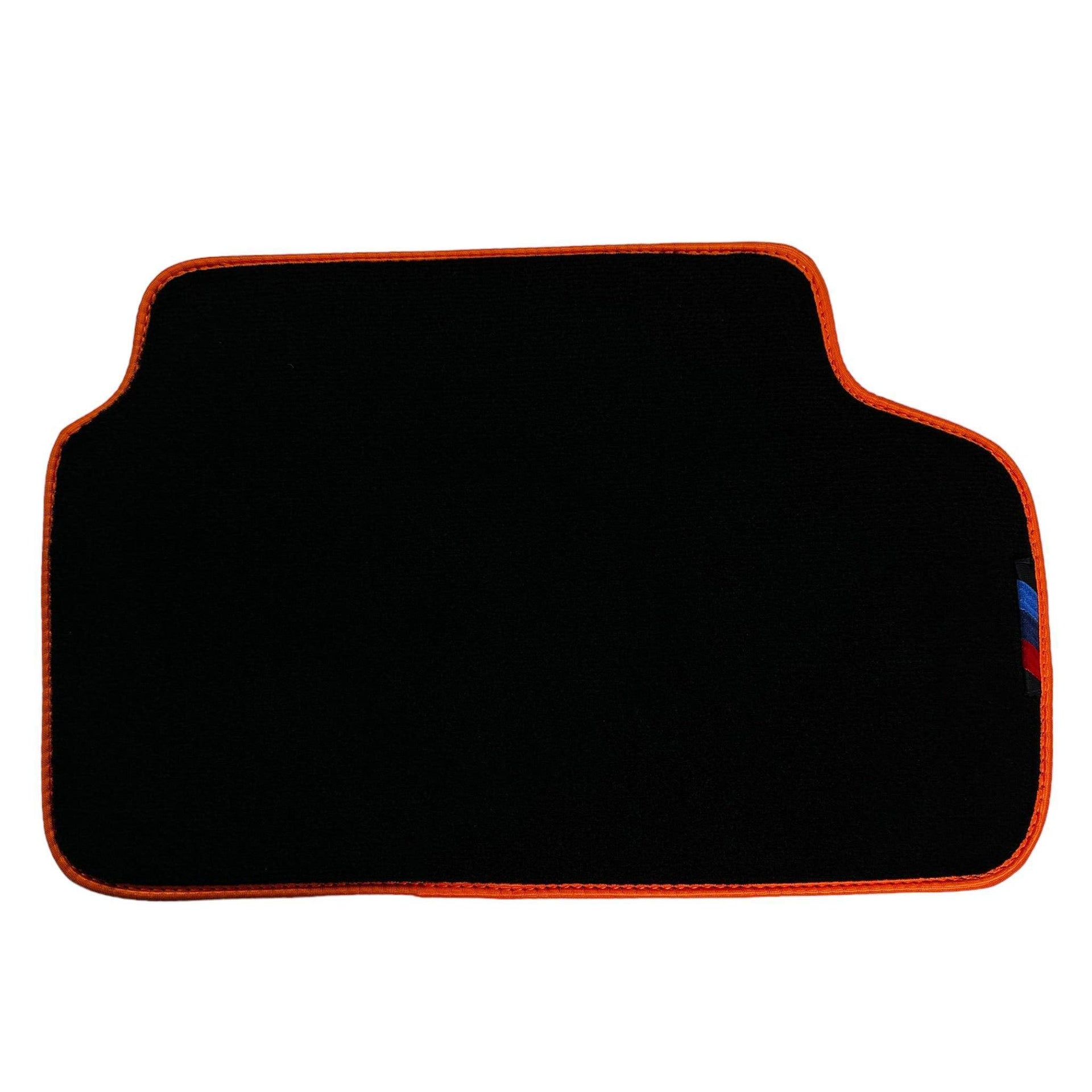 Black Mats For BMW 7 Series E38 | Orange Trim - AutoWin