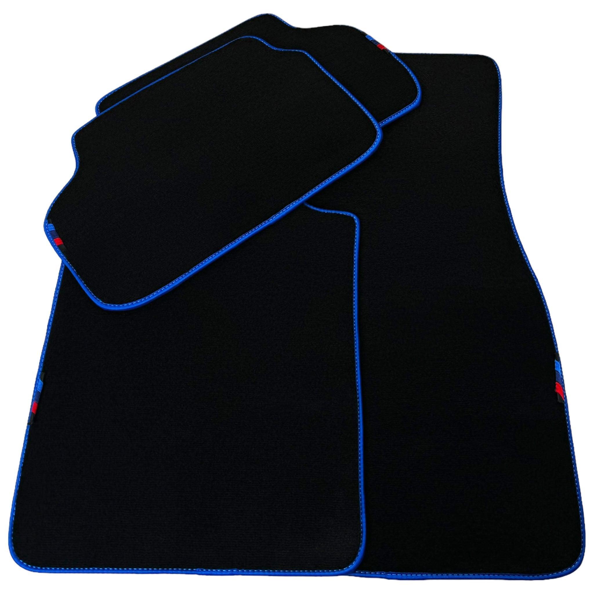 Black Mats For BMW M6 E63 Coupe | Blue Trim - AutoWin