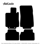 Black Sheepskin Floor Mats For Mercedes Benz S-Class W220 (1998-2005) Short Wheelbase | ER56 Design - AutoWin
