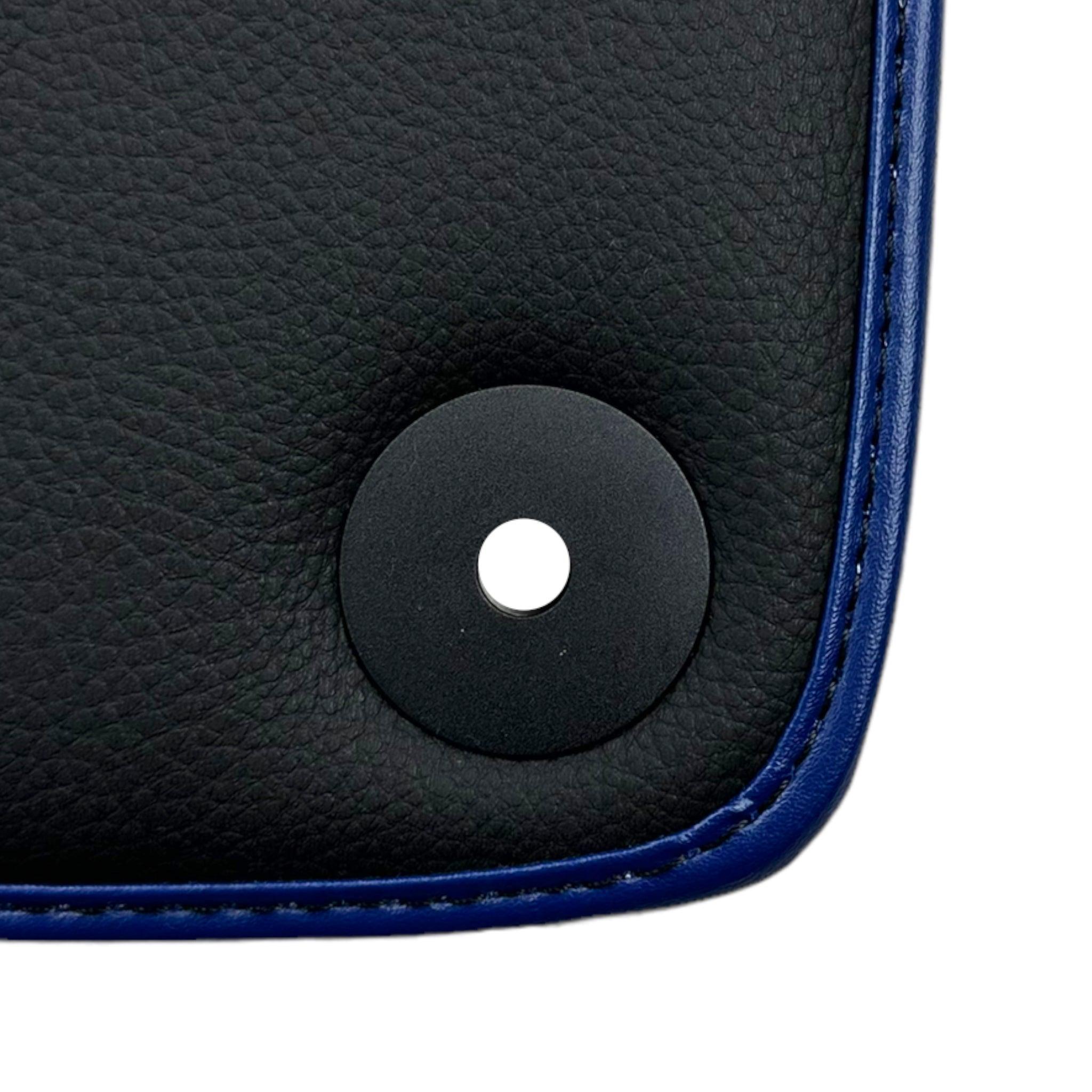 Blue Floor Mats For Bentley Mulsanne (2010-2020) with Leather - AutoWin