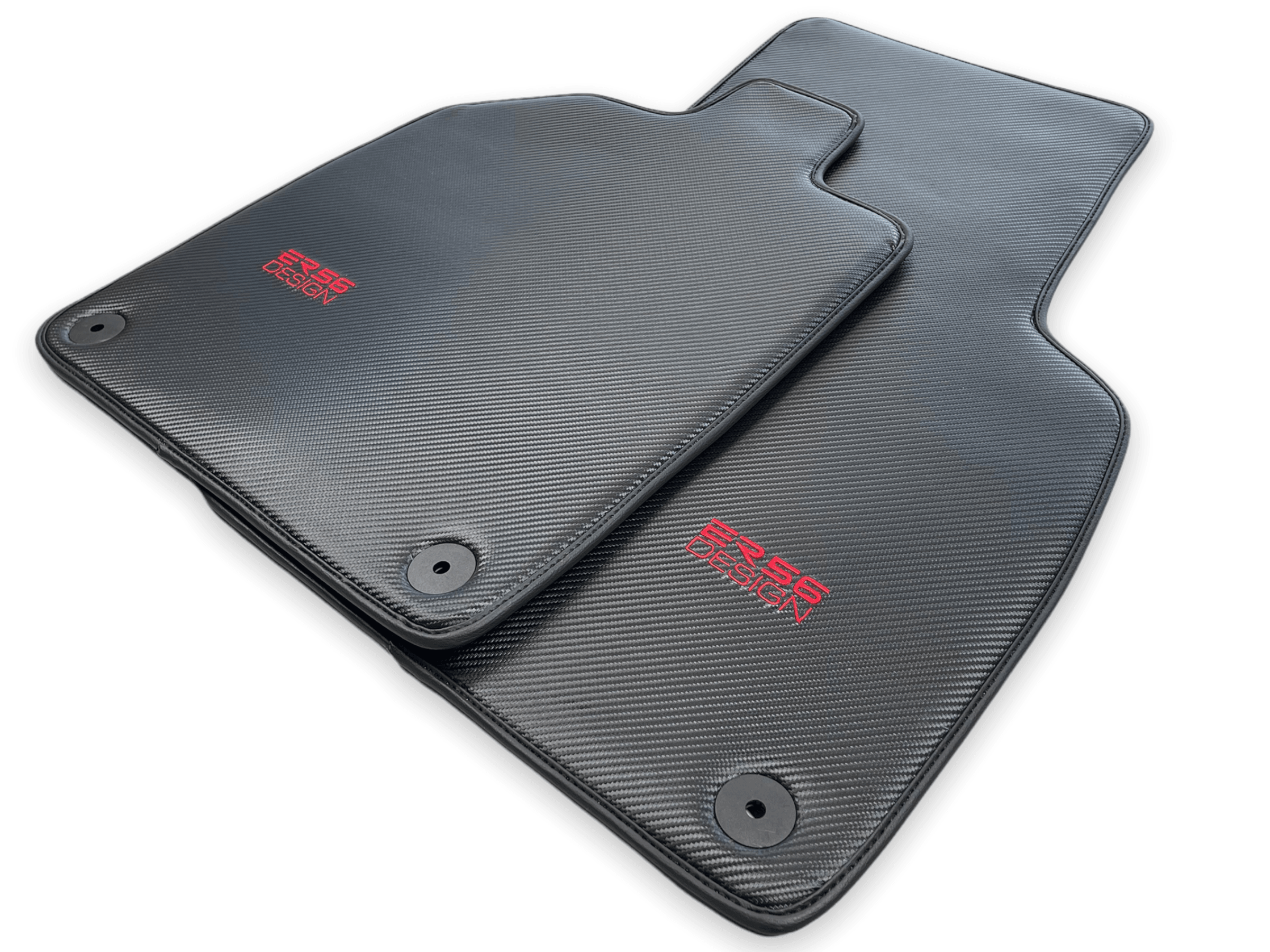 Carbon Fiber Leather Floor Mats for Audi R8 2015-2023 ER56 Design - AutoWin